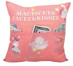 Kissen Magisches Zauberkissen mit 3 Taschen rosa