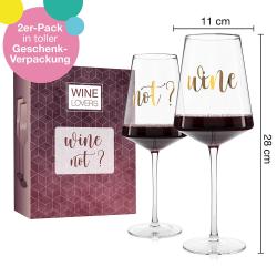 ILP Set Weingläser wine not? 2 Stück 750 ml transparent