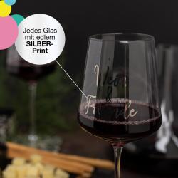 ILP Set Weingläser Wein und Freunde 550 ml 2 Stück transparent