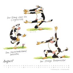 DUMONT - Mit den Yoga-Kühen durchs Jahr 2025 Wandkalender, 23x23cm, Kalender mit den Yoga-Kühen von Klaus Puths, quadratischer Kalender mit deutschem Kalendarium