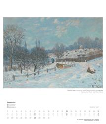 DUMONT - Impressionismus 2025 Wandkalender, 34,5x40cm, Kunstkalender mit zwölf bedeutenden Werken aus der Sammlung Hasso Plattner, mit Erläuterungen über Museum und Werke auf einem Extrablat