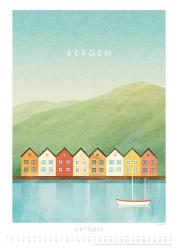 DUMONT - Travelposter 2025 Wandkalender, 50x70cm, Posterkalender mit zwölf neuen Bilder des Travelposter-Künstlers Henry Rivers, minimalistisch, modern und schlicht