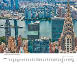 DUMONT - Über den Dächern von New York 2025 Wandkalender, 60x50cm, Fotokunst-Kalender mit einzigartigen Aussichten auf New York, Aufnahmen in hoher Qualität, mit Spiralbindung