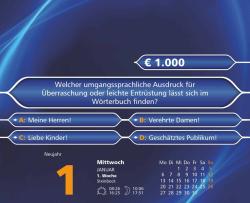 DUMONT - Wer wird Millionär 2025 Tagesabreißkalender, 14,5x11,8cm, Rate-Kalender mit 313 Fragen und Antworten, Kalender zur erfolgreichsten Quizshow, neues Format, mit Erklärungen zu den Ant