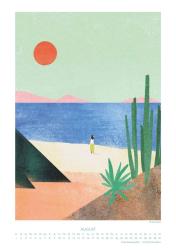 DUMONT - Feeling Nature 2025 Wandkalender, 29,7x42cm, Kalender mit Outdoor-Illustrationen von Henry Rivers, minimalistisch, modern und schlicht, neue Bilder des Travelposter-Künstlers