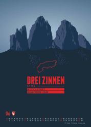 DUMONT - Berge der Alpen 2025 Wandkalender, 50x70cm, Posterkalender mit den außergewöhnlichen Karten von Marmota Maps, zwölf handillustrierte Alpengipfel, gelungene Infografik für alle Fans