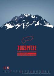 DUMONT - Berge der Alpen 2025 Wandkalender, 50x70cm, Posterkalender mit den außergewöhnlichen Karten von Marmota Maps, zwölf handillustrierte Alpengipfel, gelungene Infografik für alle Fans