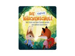 Figur eines Hasen in blauer Kleidung. Dazu ein Buch mit dem Titel 'DIE neue Häsenschule'.