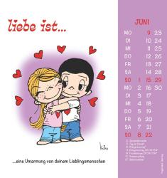 Alpha Edition - liebe ist...2025 Postkartenkalender, 16x17cm, Wandkalender mit Postkarten zum Heraustrennen, mit Aufsteller und deutschem Kalendarium