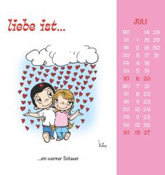 Alpha Edition - liebe ist...2025 Postkartenkalender, 16x17cm, Wandkalender mit Postkarten zum Heraustrennen, mit Aufsteller und deutschem Kalendarium