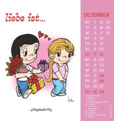 Alpha Edition - liebe ist...2025 Postkartenkalender, 16x17cm, Wandkalender mit Postkarten zum Heraustrennen, mit Aufsteller und deutschem Kalendarium