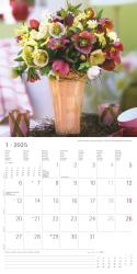 Alpha Edition - Blumen 2025 Broschürenkalender, 30x30cm, Wandkalender mit Platz für Notizen und Termine, hochwertige Bildmotive, Mondphasen, Monatsübersicht und Ferientermine DE/AT/CH