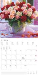 Alpha Edition - Blumen 2025 Broschürenkalender, 30x30cm, Wandkalender mit Platz für Notizen und Termine, hochwertige Bildmotive, Mondphasen, Monatsübersicht und Ferientermine DE/AT/CH