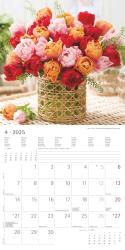 Alpha Edition - Blumen 2025 Broschürenkalender, 30x30cm, Wandkalender mit Platz für Notizen und Termine, hochwertige Bildmotive, Mondphasen, Monatsübersicht und Ferientermine DE/AT/CH