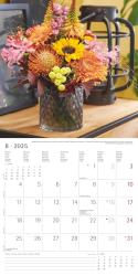 Alpha Edition - Blumen 2025 Broschürenkalender, 30x30cm, Wandkalender mit Platz für Notizen und Termine, hochwertige Bildmotive, Mondphasen, Monatsübersicht und Ferientermine DE/AT/CH