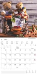 Alpha Edition - Teddy 2025 Broschürenkalender, 30x30cm, Wandkalender mit Platz für Notizen und Termine, schöne Teddy-Motive, Monatsübersicht und Ferientermine DE/AT/CH