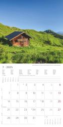 Alpha Edition - Alpen 2025 Broschürenkalender, 30x30cm, Wandkalender mit Platz für Notizen und Termine, Aufnahmen der Alpen, Monatsübersicht und Ferientermine DE/AT/CH