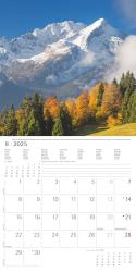 Alpha Edition - Alpen 2025 Broschürenkalender, 30x30cm, Wandkalender mit Platz für Notizen und Termine, Aufnahmen der Alpen, Monatsübersicht und Ferientermine DE/AT/CH