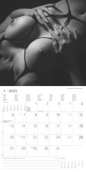 Alpha Edition - Feminine 2025 Broschürenkalender, 30x30cm, Wandkalender mit Platz für Notizen und Termine, erotische Bilder, Monatsübersicht