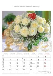 Alpha Edition - Rosenträume 2025 Bildkalender, 23,7x34cm, Wandkalender mit Platz für Notizen und vielen Infos, schöne Rosen-Bilder, deutsches Kalendarium und Ferientermine DE/AT/CH