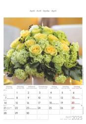 Alpha Edition - Rosenträume 2025 Bildkalender, 23,7x34cm, Wandkalender mit Platz für Notizen und vielen Infos, schöne Rosen-Bilder, deutsches Kalendarium und Ferientermine DE/AT/CH