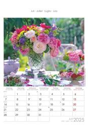 Alpha Edition - Rosenträume 2025 Bildkalender, 23,7x34cm, Wandkalender mit Platz für Notizen und vielen Infos, schöne Rosen-Bilder, deutsches Kalendarium und Ferientermine DE/AT/CH