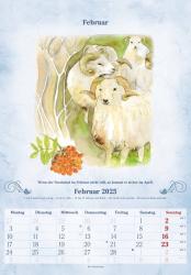 Alpha Edition - 100-Jähriger Kalender 2025 Wandkalender, 23,7x34cm, Bildkalender mit Wetterprognosen, Bauernregeln und liebevollen Illustrationen, Monatsübersicht und deutschem Kalendarium