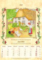 Alpha Edition - Bauernkalender 2025 Wandkalender, 23,7x34cm, Bildkalender mit Wetterprognosen, Bauernregeln und liebevollen Illustrationen, Monatsübersicht und deutschem Kalendarium