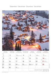 Alpha Edition - Alpen 2025 Bildkalender, 23,7x34cm, Wandkalender mit Platz für Notizen und vielen Infos, Bilder aus den Alpen, deutsches Kalendarium und Ferientermine DE/AT/CH