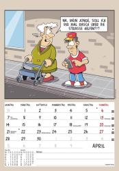 Alpha Edition - Der Rentner-Kalender 2025 Bildkalender, 23,7x34cm, Wandkalender mit witzigen Sprüchen und lustigen Cartoons, viel Platz für Notizen und Zusatzinformationen, Ferientermine DE/