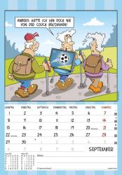 Alpha Edition - Der Rentner-Kalender 2025 Bildkalender, 23,7x34cm, Wandkalender mit witzigen Sprüchen und lustigen Cartoons, viel Platz für Notizen und Zusatzinformationen, Ferientermine DE/