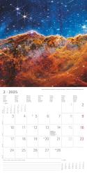 Alpha Edition - Space 2025 Broschürenkalender, 30x30cm, Wandkalender mit Platz für Notizen und Termine, Motive aus der Galaxie, Monatsübersicht und Ferientermine DE/AT/CH