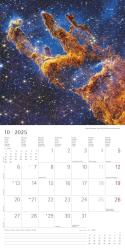 Alpha Edition - Space 2025 Broschürenkalender, 30x30cm, Wandkalender mit Platz für Notizen und Termine, Motive aus der Galaxie, Monatsübersicht und Ferientermine DE/AT/CH