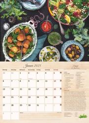 Alpha Edition - Culinaria 2025 Der große Küchenkalender, 42x29cm (42x58 geöffnet), Broschürenkalender mit raffinierten Rezepten für jede Jahreszeit, inkl. Saisonkalender und mit Platz für No