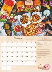 Alpha Edition - Culinaria 2025 Der große Küchenkalender, 42x29cm (42x58 geöffnet), Broschürenkalender mit raffinierten Rezepten für jede Jahreszeit, inkl. Saisonkalender und mit Platz für No