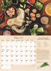 Alpha Edition - Culinaria 2025 Der große Küchenkalender, 42x29cm (42x58 geöffnet), Broschürenkalender mit raffinierten Rezepten für jede Jahreszeit, inkl. Saisonkalender und mit Platz für No