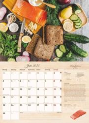 Alpha Edition - Culinaria 2025 Der große Küchenkalender, 42x29cm (42x58 geöffnet), Broschürenkalender mit raffinierten Rezepten für jede Jahreszeit, inkl. Saisonkalender und mit Platz für No