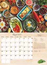 Alpha Edition - Culinaria 2025 Der große Küchenkalender, 42x29cm (42x58 geöffnet), Broschürenkalender mit raffinierten Rezepten für jede Jahreszeit, inkl. Saisonkalender und mit Platz für No