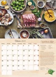 Alpha Edition - Culinaria 2025 Der große Küchenkalender, 42x29cm (42x58 geöffnet), Broschürenkalender mit raffinierten Rezepten für jede Jahreszeit, inkl. Saisonkalender und mit Platz für No