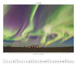 PALAZZI - Polarlicht 2025 Wandkalender, 60x50cm, Posterkalender mit brillanten Aufnahmen vom Naturspektakel, überwältigende Lichter, Erläuterungen auf dem Rückblatt, internationales Kalendar