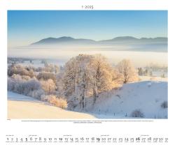 PALAZZI - Naturland Deutschland 2025 Wandkalender, 60x50cm, Posterkalender mit schönen Bildern aus Nationalsparks und Naturschutzgebieten, Felder, Wiesen und Wälder, internationales Kalendar