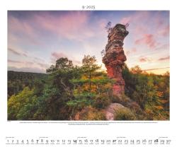 PALAZZI - Naturland Deutschland 2025 Wandkalender, 60x50cm, Posterkalender mit schönen Bildern aus Nationalsparks und Naturschutzgebieten, Felder, Wiesen und Wälder, internationales Kalendar