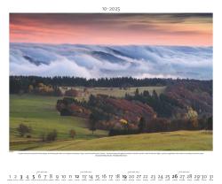 PALAZZI - Naturland Deutschland 2025 Wandkalender, 60x50cm, Posterkalender mit schönen Bildern aus Nationalsparks und Naturschutzgebieten, Felder, Wiesen und Wälder, internationales Kalendar