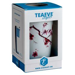 TEAEVE Porzellanbecher Blossom ca. 350 ml weiß/rot