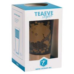 EIGENART Teaeve Teetasse mit Sieb und Deckel Komorebi Coconut 350 ml anthrazit