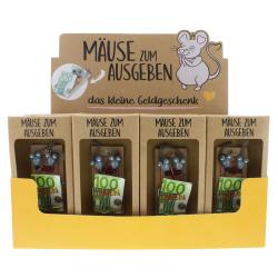 Geldgeschenk Mäuse zum Ausgeben 1 Stück bunt