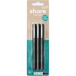 SHARE Tintenroller 3er Set blau rot schwarz