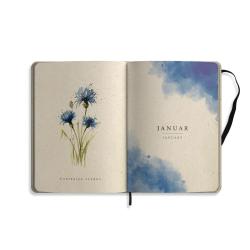 matabooks - A5 Kalender Samaya 2025 Farbe: Blossom Blue (DE/EN)