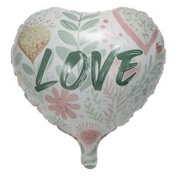 Folienballon Love floral bunt