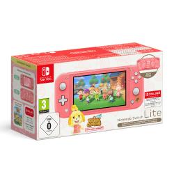 NINTENDO Switch Lite (Konsole) + Animal Crossing: New Horizons + Switch Online 12-Monate-Abo koralle